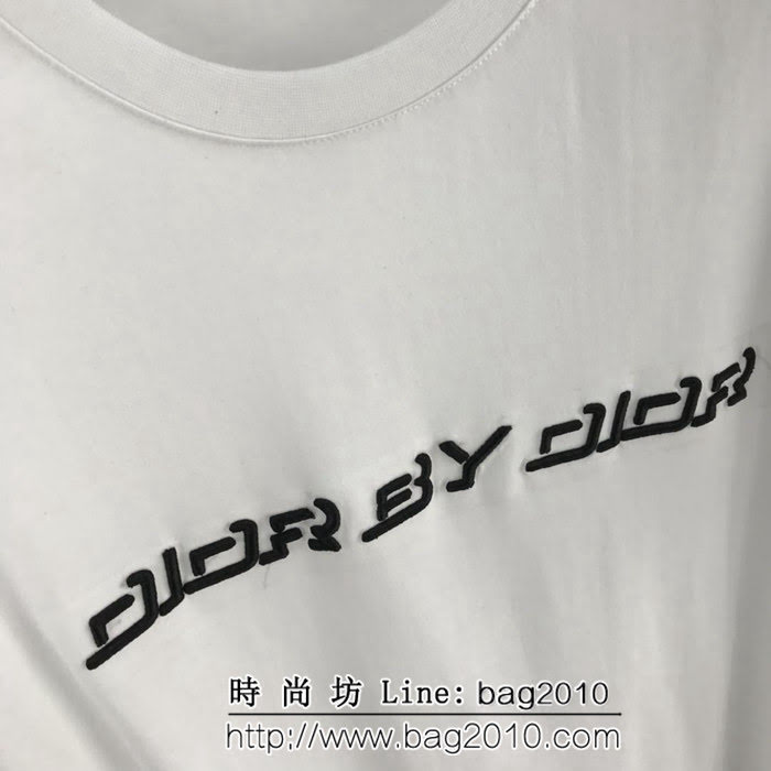 DIOR迪奧 19ss早春 官網最新 簡約字母刺繡短袖 字母刺繡 細節完美 高版本男女同款 ydi2115
